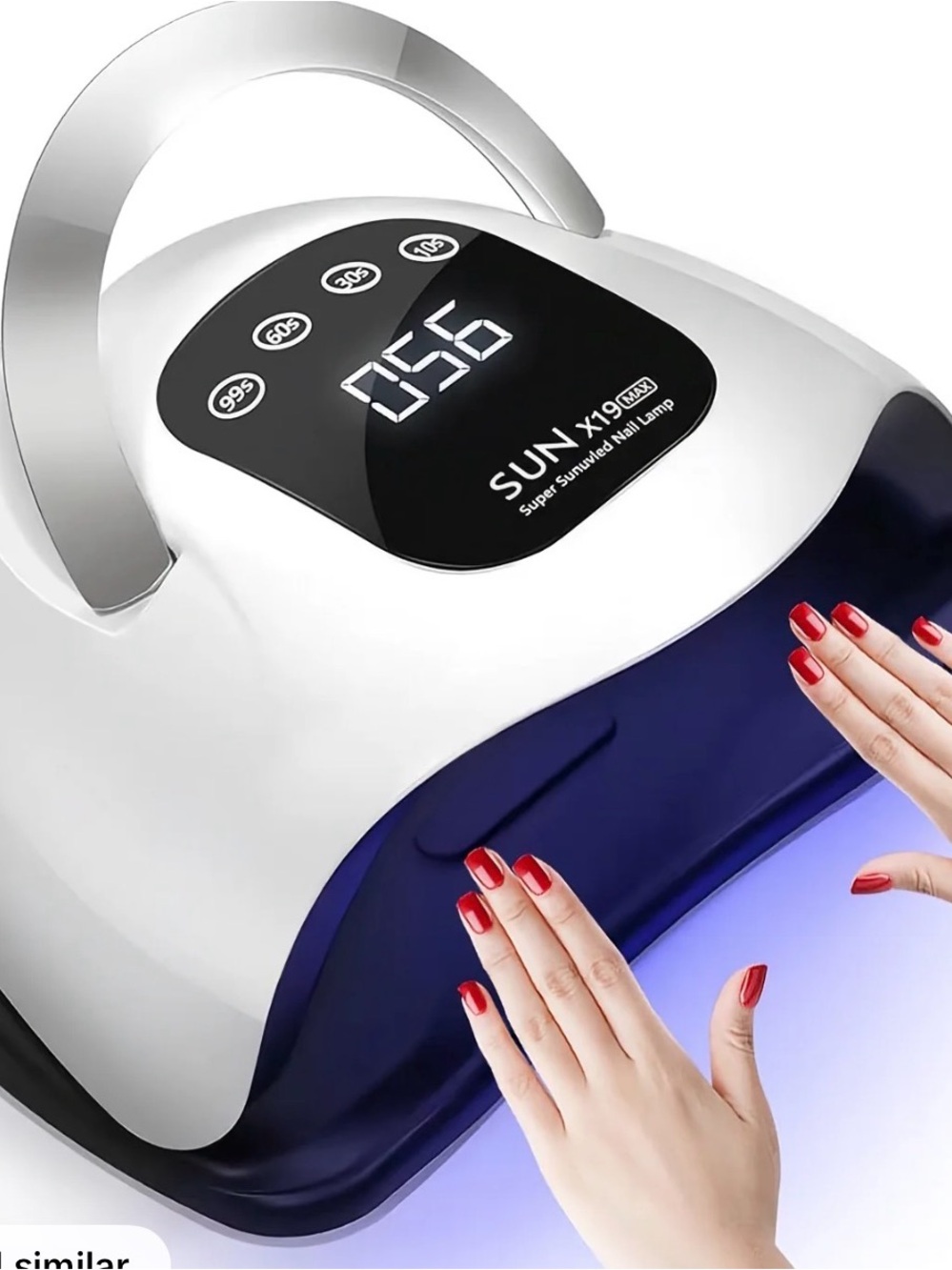 SUN X19 MAX LED Nail Lamp - White & Black